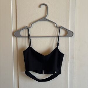 Adika Black Sleeveless Top